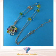 Buena calidad y venta caliente joyería de moda colgante de color CZ joyas de plata esterlina N6779